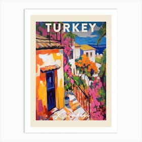 Kusadasi Turkey 3 Fauvist Painting  Travel Poster Art Print