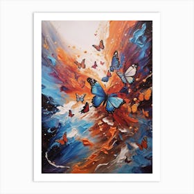 Butterflies In Flight Art Print