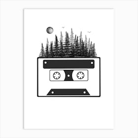 Cassette Forest Art Print