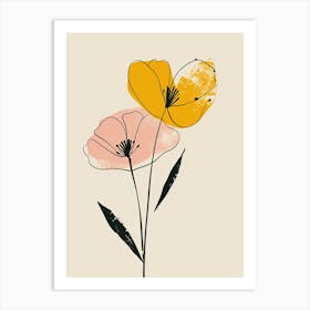 Kolkata Flower Market Boho Minimalist Style Art Print