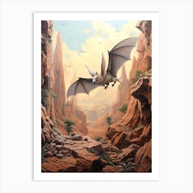 European Free Tailed Bat Flying 3 Art Print