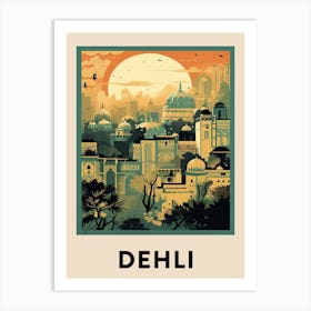 Dehli Vintage Travel Poster Art Print