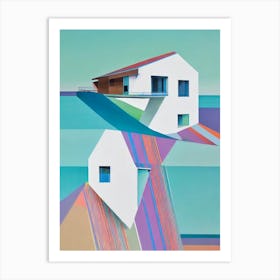 Abstract Beach House  Art Print