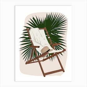 Beach Chair Art Print