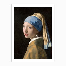 Girl With A Pearl Earring, Johannes Vermeer Living Room Dining Room Art Print