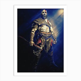 Light Of Heroes ― Kratos Game God Of War 1 Art Print