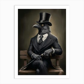 Crow painting 3 Art Print