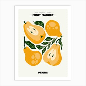 The Fruit Market Pear Illustration Maximalist Art Print