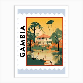 Gambia 2 Travel Stamp Poster Art Print