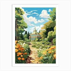 Denver Botanic Gardens Usa Illustration Art Print