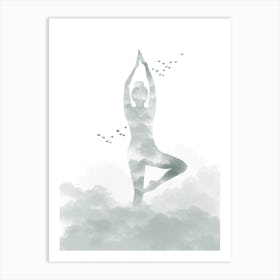 Yoga pose 1 Art Print