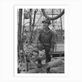 Oil Field Worker, Kilgore, Texas By Russell Lee Art Print