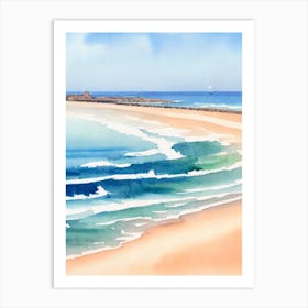 Praia Da Rocha, Algarve 2, Portugal Watercolour Art Print