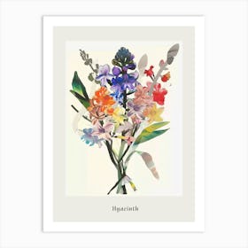 Hyacinth 2 Collage Flower Bouquet Poster Art Print