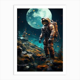 Astronaut In Space 12 Art Print