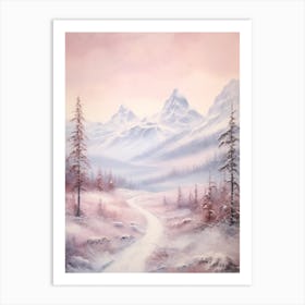 Dreamy Winter Painting Vanoise National Park France 2 Art Print