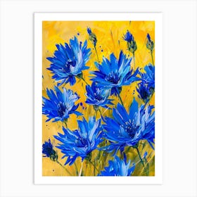 Blue Cornflowers 3 Art Print