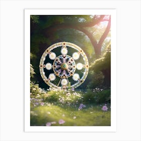 Fairy Wheel In The Forest 2 Art Print