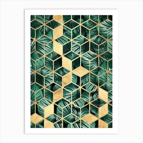 Geometric and botanical 3 Art Print