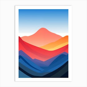 Abstract Mountain Landscape 1 Art Print