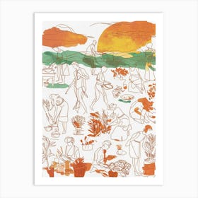 Day In The Garden Art Print