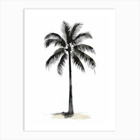 Palm Tree Pixel Illustration 4 Art Print