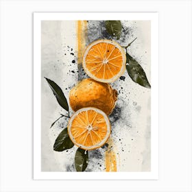 Citrus Fruits Paint Splash 2 Art Print