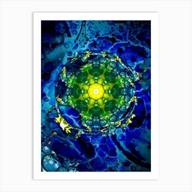 Abstraction The Sun In Dark Space Art Print