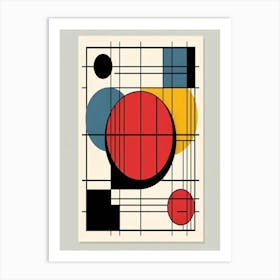 Bauhaus geometric exhibition print 1 Art Print