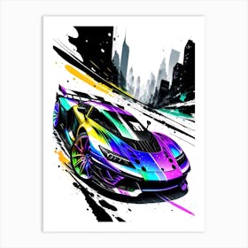 Splatter Car Art Print