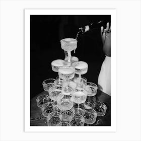 Vintage Champagne Glasses 1 Art Print