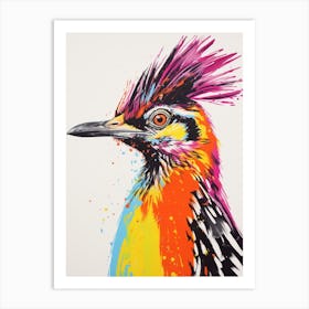 Andy Warhol Style Bird Roadrunner 1 Art Print