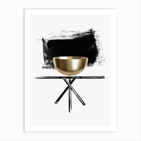 Gold Bowl Art Print