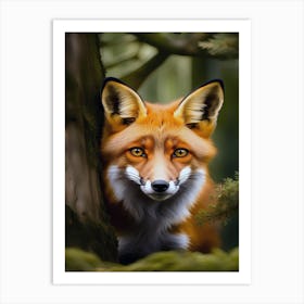 Fox In The Woods Art Print