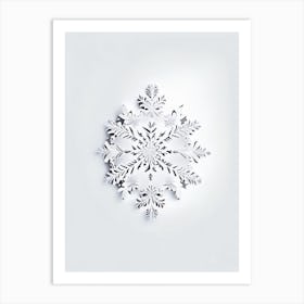 Nature, Snowflakes, Marker Art 5 Art Print
