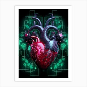 Heart Of Technology 2 Art Print