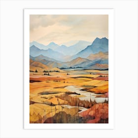 Autumn National Park Painting Kootenay National Park British Columbia Canada 1 Art Print