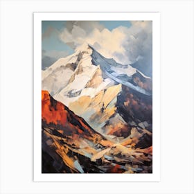 Monte Rosa Switzerland Italy 4 Mountain Painting Art Print