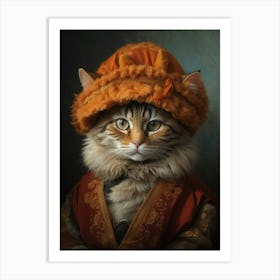 Cat In A Hat 12 Art Print