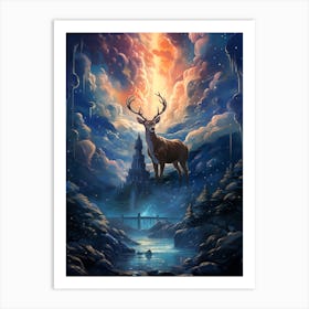 Deer In The Forest Art Print