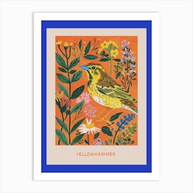 Spring Birds Poster Yellowhammer 1 Art Print