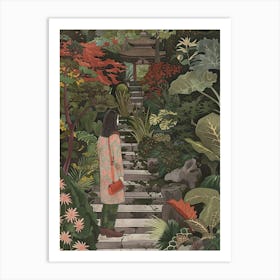 In The Garden Ryoan Ji Garden Japan 4 Art Print