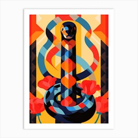 Snake Geometric Abstract 1 Art Print