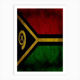 Vanuatu Flag Texture Art Print