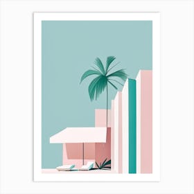 Punta Cana Dominican Republic Simplistic Tropical Destination Art Print