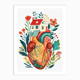 Heart With House Art Print