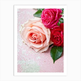 A Closeup Of A Rose The Archetype Of Romance And Beauty Rendered In Vibrant Hues Such As Tender Pi (5) Art Print