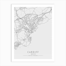 Cardiff City Map Art Print