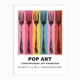 Poster Forks Pop Art 1 Art Print