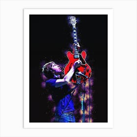 Spirit Of Neol Gallagher Holds The Guitar Up Art Print